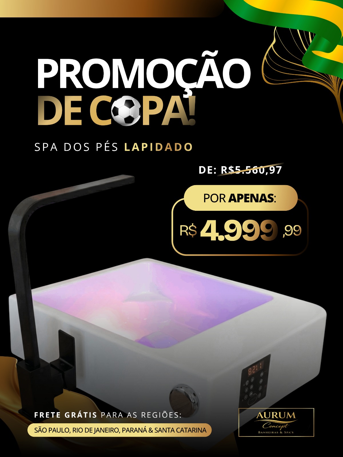 SPA DOS PÉS LAPIDADO AURUM CONCEPT