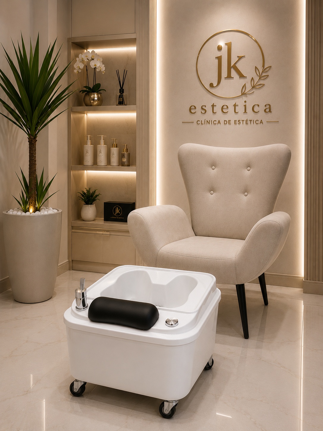 SPA DOS PÉS AURUM COM CAIXA E RODINHAS